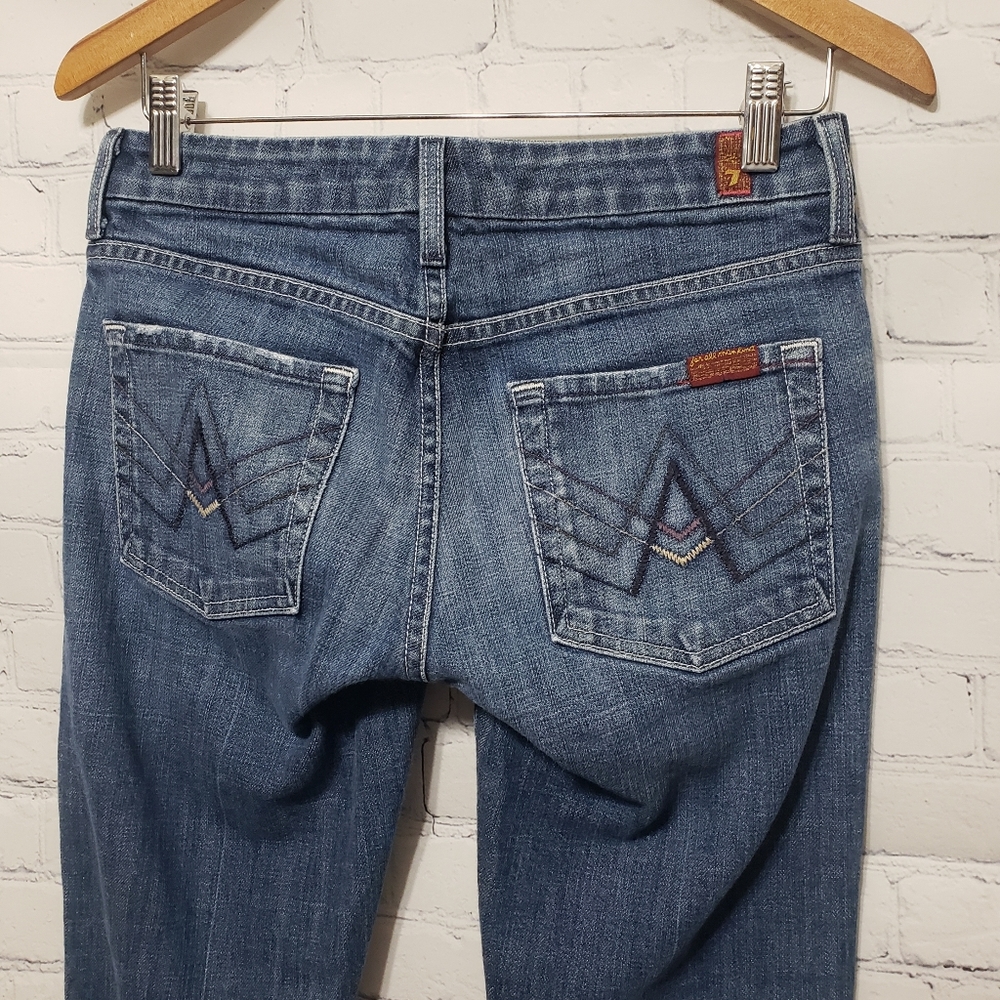 7FAM Sz 27 Vintage "A" Pocket Boot Cut Jeans - Picture 12 of 16